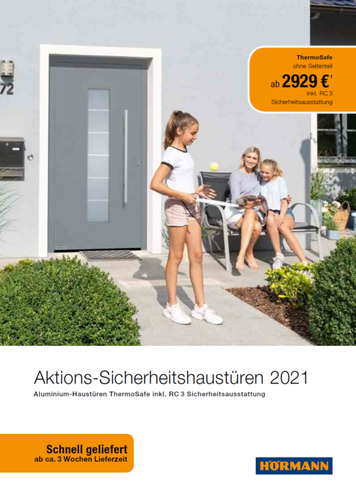 Titelseite Aktion Sicherheitshaustüren ThermoSafe  2021