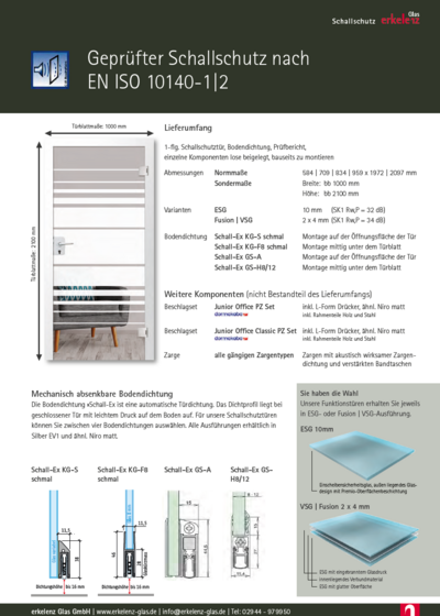 Titelseite Schallschutz Datenblatt